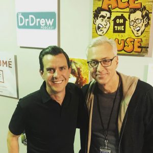 Stutts with Dr. Drew after recording The Dr. Drew Podcast