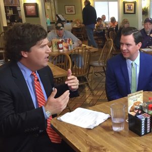 Stutts appearing on FOX News with Tucker Carlson